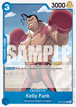 [OP15-043] One Piece Card Game: Kelly Funk Common Single Card (Adventure on Kami’s Island) - English One Piece Card Game single card