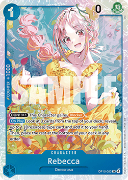 [OP15-053] One Piece Card Game: Rebecca Super Rare Single Card (Adventure on Kami’s Island) - English One Piece Card Game single card