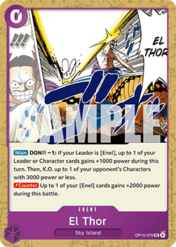 [OP15-075] One Piece Card Game: El Thor Uncommon Single Card (Adventure on Kami’s Island) - English One Piece Card Game single card