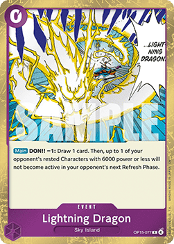 [OP15-077] One Piece Card Game: Lightning Dragon Rare Single Card (Adventure on Kami’s Island) - English One Piece Card Game single card