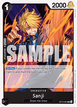 [OP15-081] One Piece Card Game: Sanji Uncommon Single Card (Adventure on Kami’s Island) - English One Piece Card Game single card