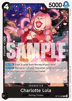 [OP15-082] One Piece Card Game: Charlotte Lola Common Single Card (Adventure on Kami’s Island) - English One Piece Card Game single card