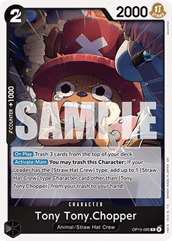 [OP15-085] One Piece Card Game: Tony Tony.Chopper Rare Single Card (Adventure on Kami’s Island) - English One Piece Card Game single card