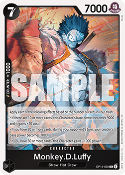 [OP15-092] One Piece Card Game: Monkey.D.Luffy Rare Single Card (Adventure on Kami’s Island) - English One Piece Card Game single card