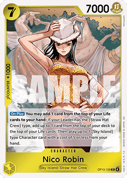 [OP15-109] One Piece Card Game: Nico Robin Rare Single Card (Adventure on Kami’s Island) - English One Piece Card Game single card