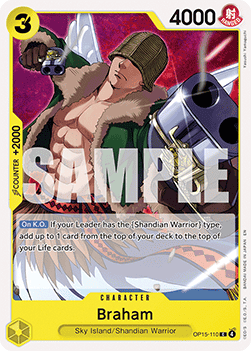 [OP15-110] One Piece Card Game: Braham Common Single Card (Adventure on Kami’s Island) - English One Piece Card Game single card