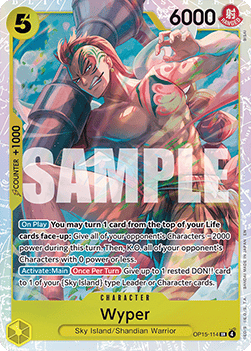 [OP15-114] One Piece Card Game: Wyper Super Rare Single Card (Adventure on Kami’s Island) - English One Piece Card Game single card