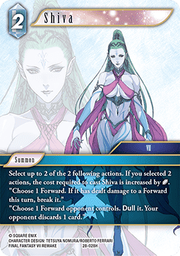 [OP28-028] Final Fantasy Trading Card Game: Shiva (28-028) Hero Single Card (Dreamlike Oceans) - English Final Fantasy Trading Card Game single card