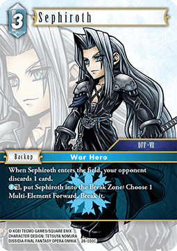 [OP28-033] Final Fantasy Trading Card Game: Sephiroth (28-033) Common Single Card (Dreamlike Oceans) - English Final Fantasy Trading Card Game single card