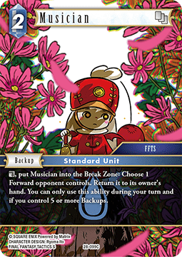 [OP28-099] Final Fantasy Trading Card Game: Musician (28-099) Common Single Card (Dreamlike Oceans) - English Final Fantasy Trading Card Game single card