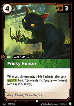 Riftbound Frisky Hunter UNL-033 single card
