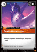 Riftbound Gentle Gemdragon UNL-104 single card