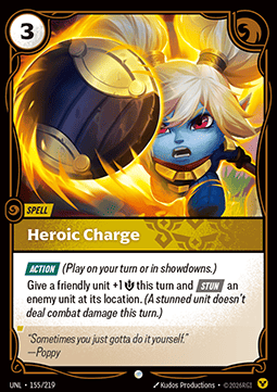 Riftbound Heroic Charge UNL-155 single card