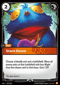 Riftbound Stare Down UNLX-107 single card