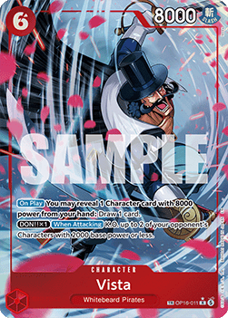 [OP16-011] One Piece Card Game: Vista Treasure Rare Single Card (The Time of Battle) - English One Piece Card Game single card