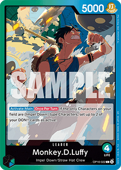 [OP16-022] One Piece Card Game: Monkey.D.Luffy Leader Single Card (The Time of Battle) - English One Piece Card Game single card