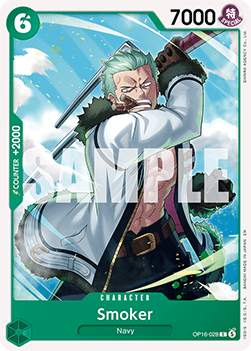 [OP16-028] One Piece Card Game: Smoker Common Single Card (The Time of Battle) - English One Piece Card Game single card