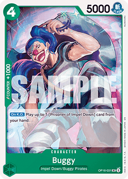 [OP16-031] One Piece Card Game: Buggy Uncommon Single Card (The Time of Battle) - English One Piece Card Game single card