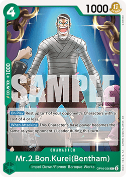 [OP16-036] One Piece Card Game: Mr.2.Bon.Kurei(Bentham) Common Single Card (The Time of Battle) - English One Piece Card Game single card