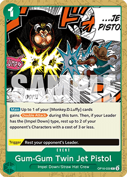 [OP16-039] One Piece Card Game: Gum-Gum Twin Jet Pistol Common Single Card (The Time of Battle) - English One Piece Card Game single card