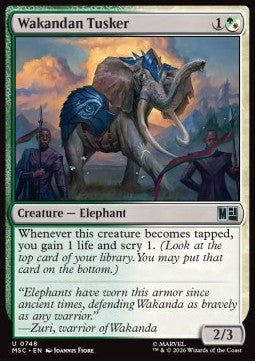 Magic: The Gathering Wakandan Tusker XMSC-748 single card
