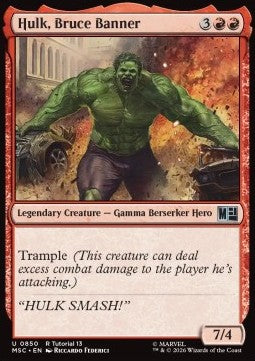 Magic: The Gathering Hulk, Bruce Banner XMSC-850 single card
