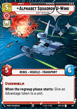 Alphabet Squadron U-Wing, Quiet Devotion (V.2)