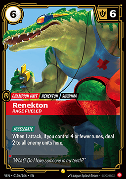 Riftbound Renekton, Rage Fueled VEN-019a single card