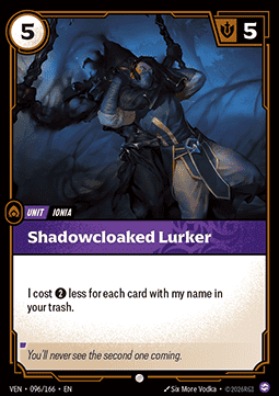 Riftbound Shadowcloaked Lurker VEN-096 single card