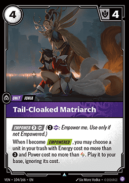 Riftbound Tail-Cloaked Matriarch VEN-104 single card
