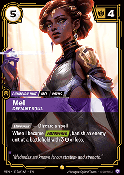 Riftbound Mel, Defiant Soul VEN-110a single card
