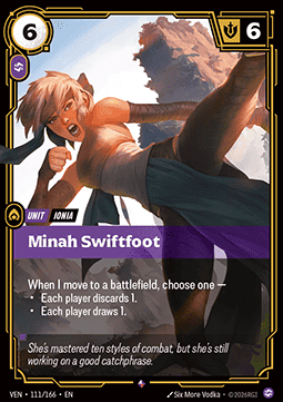 Riftbound Minah Swiftfoot VEN-111 single card