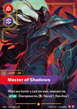 Riftbound Zed, Master of Shadows VEN-191 single card