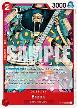 [ST31-003] One Piece Card Game: Brook Common Single Card (Starter Deck: Red Monkey.D.Luffy) - English One Piece Card Game single card