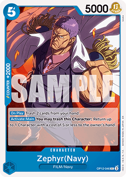 [ST33-OP12-046] One Piece Card Game: Zephyr(Navy) Common Single Card (Starter Deck: Blue Kuzan) - English One Piece Card Game single card