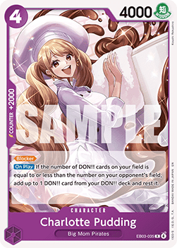[ST34-EB03-035] One Piece Card Game: Charlotte Pudding Rare Single Card (Starter Deck: Purple Charlotte Katakuri) - English One Piece Card Game single card