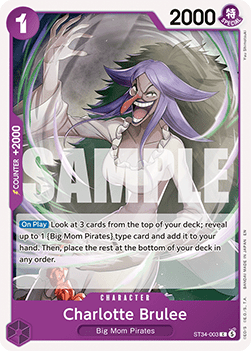 [ST34-003] One Piece Card Game: Charlotte Brulee Common Single Card (Starter Deck: Purple Charlotte Katakuri) - English One Piece Card Game single card