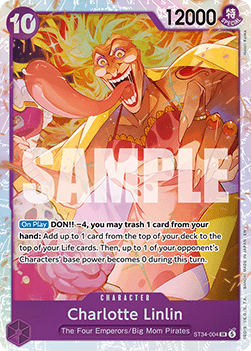 [ST34-004] One Piece Card Game: Charlotte Linlin Super Rare Single Card (Starter Deck: Purple Charlotte Katakuri) - English One Piece Card Game single card