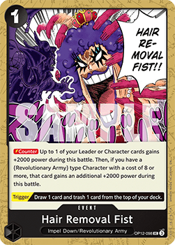 [ST35-OP12-098] One Piece Card Game: Hair Removal Fist Uncommon Single Card (Starter Deck: Red/Black Sabo) - English One Piece Card Game single card