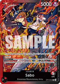 [ST35-OP13-004] One Piece Card Game: Sabo Leader Single Card (Starter Deck: Red/Black Sabo) - English One Piece Card Game single card