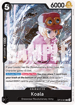 [ST35-OP13-081] One Piece Card Game: Koala Common Single Card (Starter Deck: Red/Black Sabo) - English One Piece Card Game single card