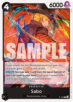 [ST35-P-105] One Piece Card Game: Sabo Promo Single Card (Starter Deck: Red/Black Sabo) - English One Piece Card Game single card
