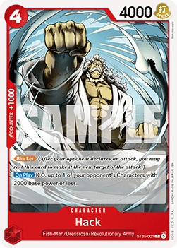 [ST35-001] One Piece Card Game: Hack Common Single Card (Starter Deck: Red/Black Sabo) - English One Piece Card Game single card