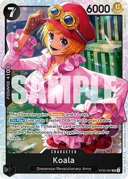 [ST35-004] One Piece Card Game: Koala Super Rare Single Card (Starter Deck: Red/Black Sabo) - English One Piece Card Game single card