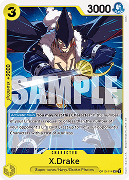 [ST36-OP10-114] One Piece Card Game: X.Drake Uncommon Single Card (Starter Deck: Yellow Eustass "Captain" Kid) - English One Piece Card Game single card