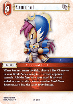 [OP29-006] Final Fantasy Trading Card Game: Samurai (29-006) Common Single Card (Blissful Eternity) - English Final Fantasy Trading Card Game single card