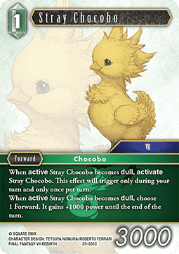 [OP29-051] Final Fantasy Trading Card Game: Stray Chocobo (29-051) Common Single Card (Blissful Eternity) - English Final Fantasy Trading Card Game single card