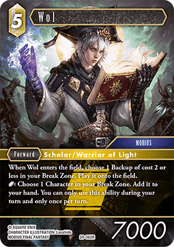 [OP29-062] Final Fantasy Trading Card Game: Wol (29-062) Rare Single Card (Blissful Eternity) - English Final Fantasy Trading Card Game single card