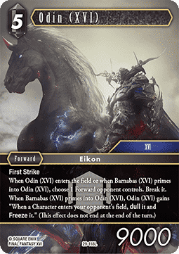 [OP29-118] Final Fantasy Trading Card Game: Odin (XVI) (29-118) Legend Single Card (Blissful Eternity) - English Final Fantasy Trading Card Game single card
