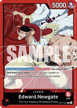 [OP17-001] One Piece Card Game: Edward.Newgate Leader Single Card (The World’s Strongest Warriors) - English One Piece Card Game single card